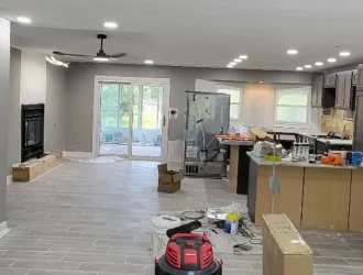 Entire first floor remodel, including kitchen, bathroom and living area