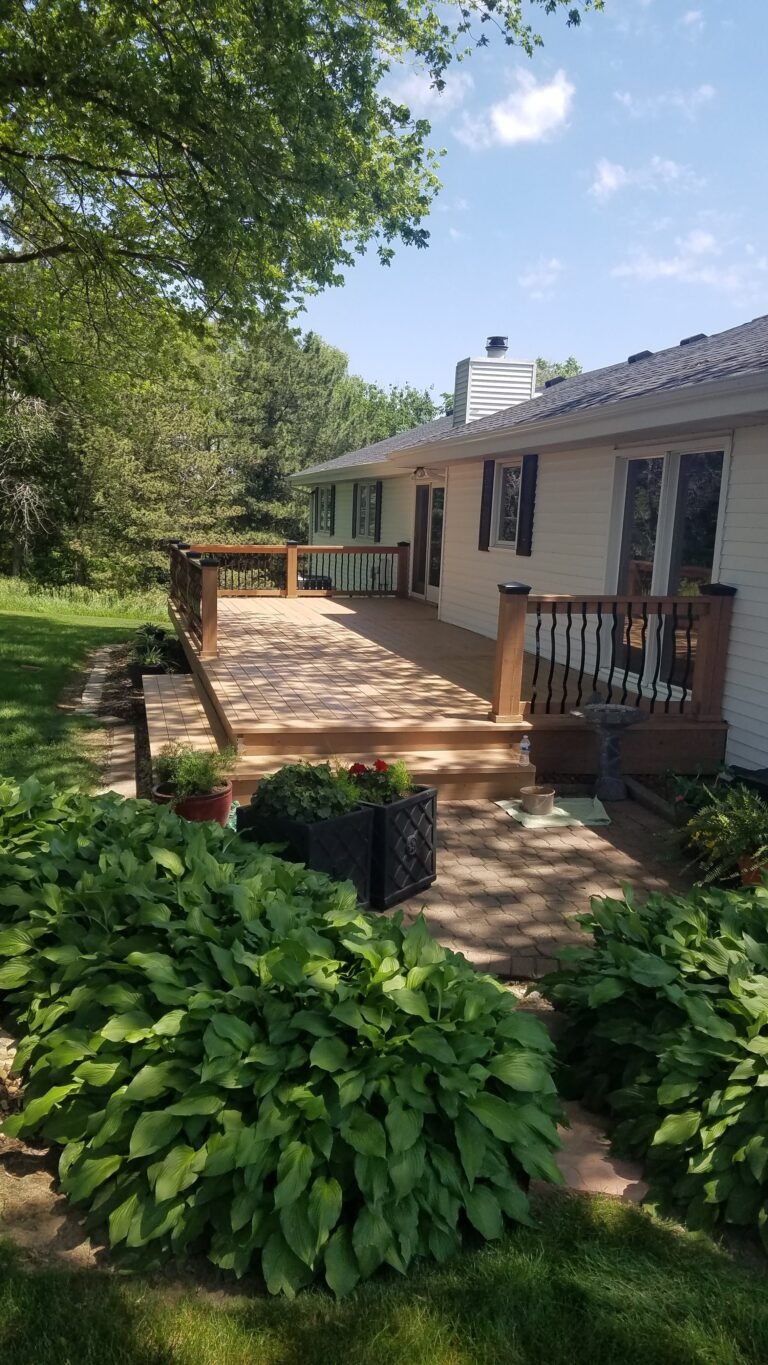 Beautiful decking by Liberty Construction insurance claim success omaha
