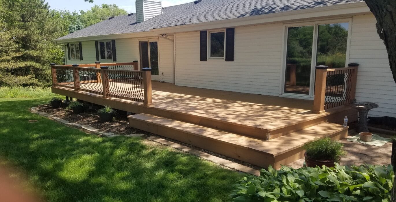 Beautiful decking installed by Liberty Construction